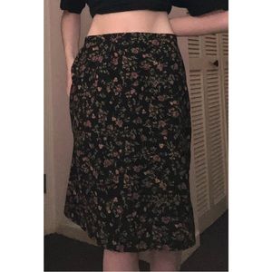 floral grunge/whimsigoth skirt